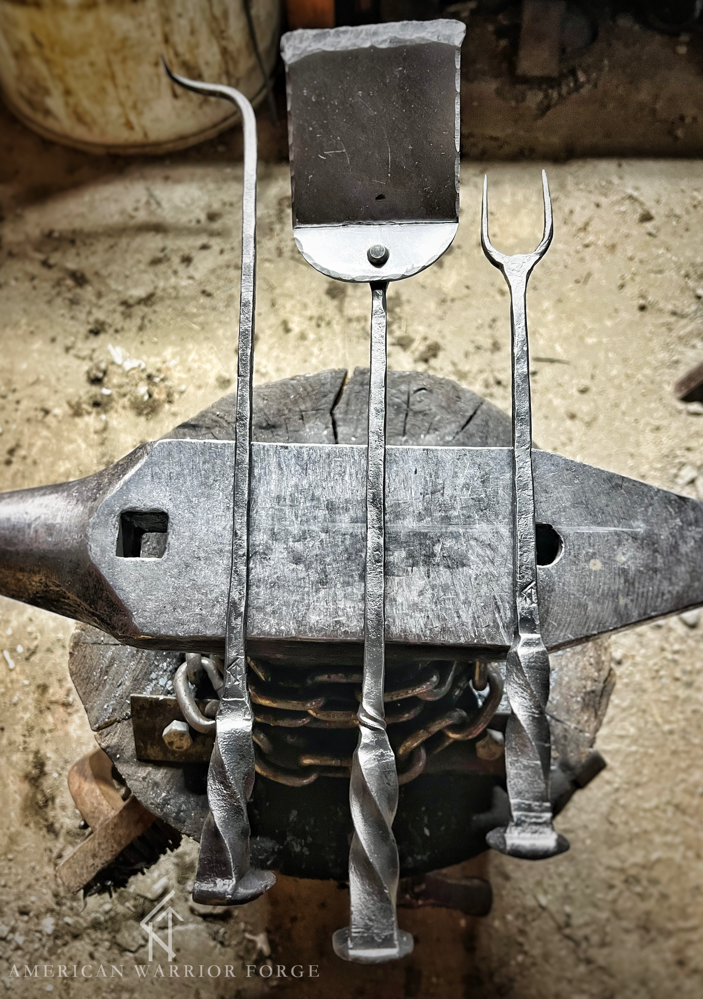 3pcs Forged BBQ Set