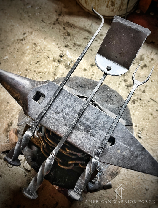3pcs Forged BBQ Set
